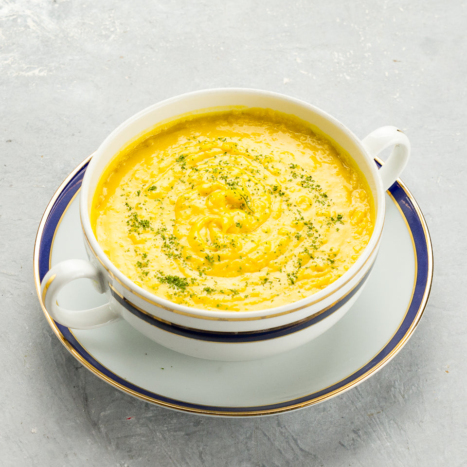 Sopa de Abóbora com Leite de Coco e Gengibre