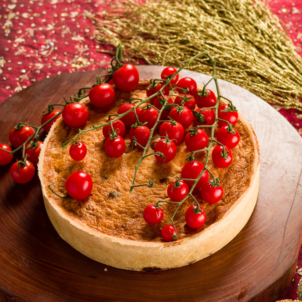 Quiche de Chèvre com Tomatinhos