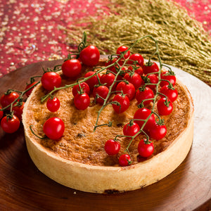 Quiche de Chèvre com Tomatinhos