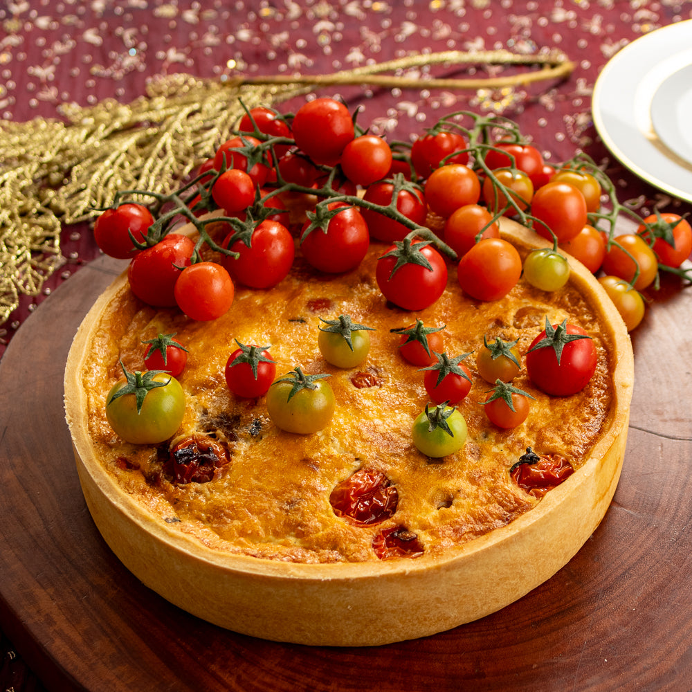 Quiche de Chèvre com Tomatinhos