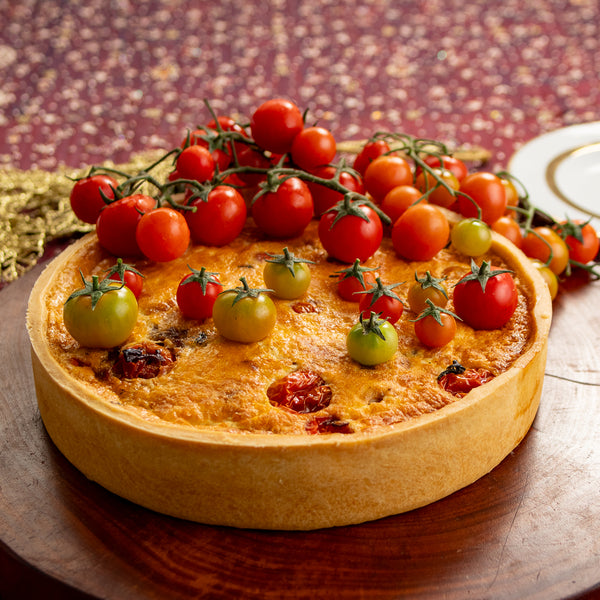 Quiche de Chèvre com Tomatinhos