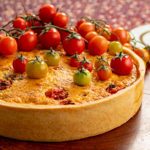 Quiche de Chèvre com Tomatinhos
