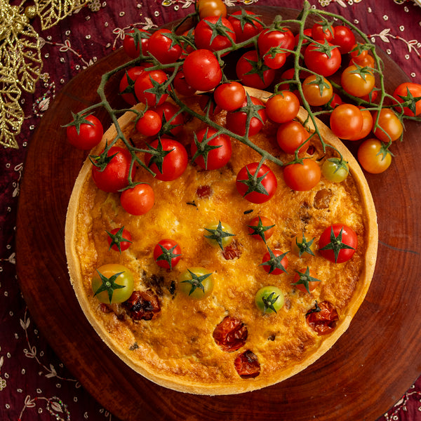 Quiche de Chèvre com Tomatinhos