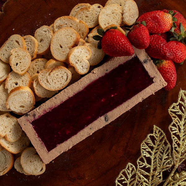 Patê de Foie com Torradinhas e Calda de Frutas Vermelhas