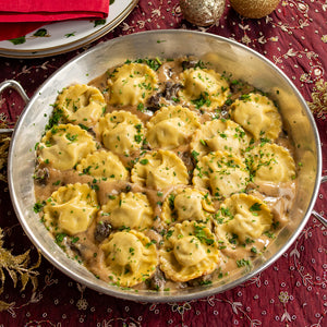 Ravioli de Alcachofras e Brie ao Molho Funghi