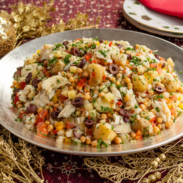 Salada de Bacalhau com Batata e Grão de Bico