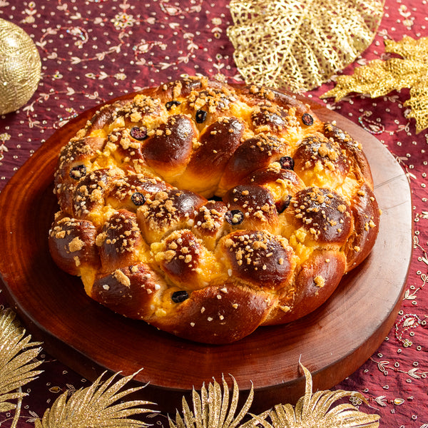 Pão de Natal em Guirlanda