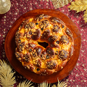 Pão de Natal em Guirlanda