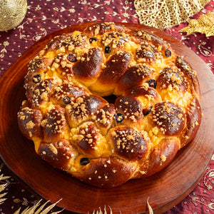 Pão de Natal em Guirlanda