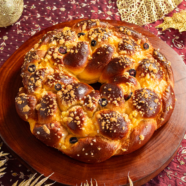 Pão de Natal em Guirlanda