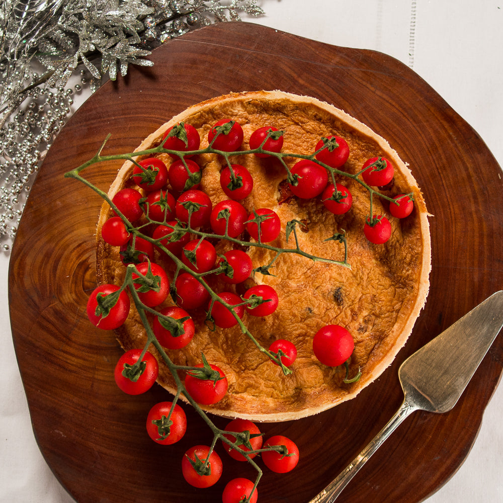 Quiche de Chèvre com Tomatinhos