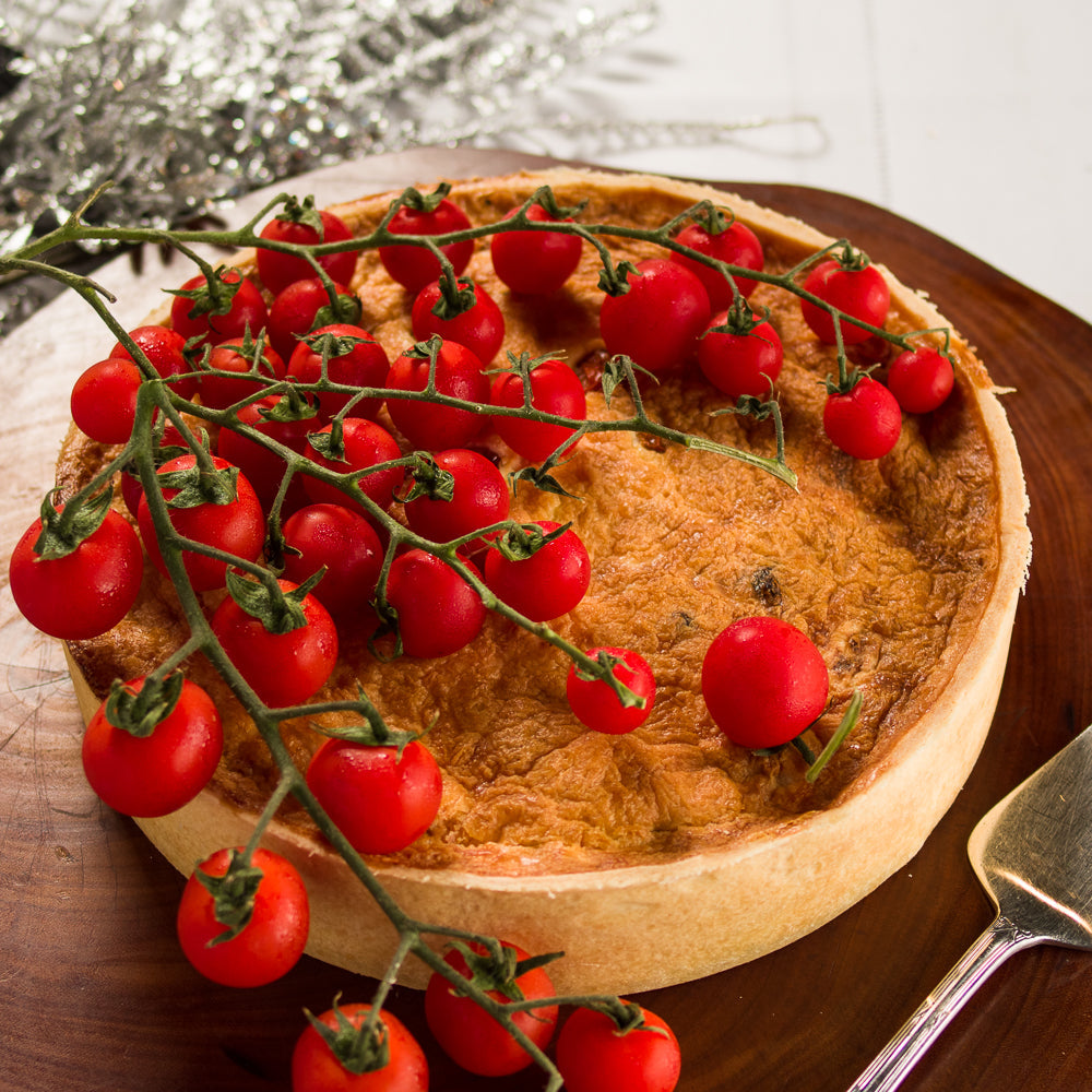 Quiche de Chèvre com Tomatinhos