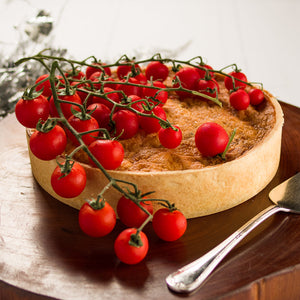 Quiche de Chèvre com Tomatinhos