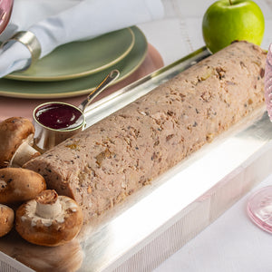 Terrine de Cogumelos, Pato e Maça Verde confit