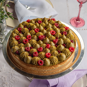 Torta de Framboesa e Pistache