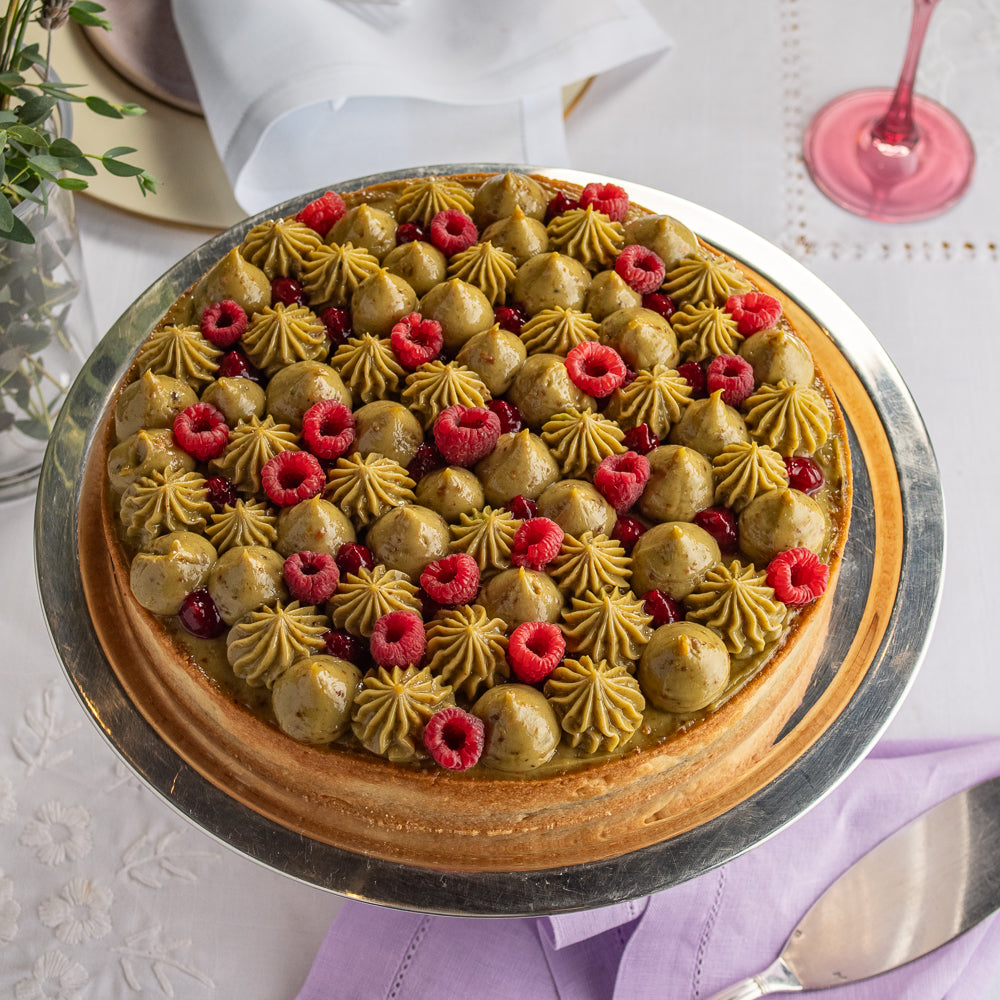 Torta de Framboesa e Pistache