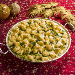 Nhoque de Mandioquinha com Molho Fresco de Parmesão e Salsa Trufada