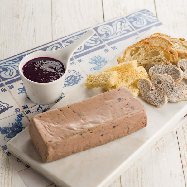 Patê de Foie com Torradinhas e Calda de Frutas Vermelhas