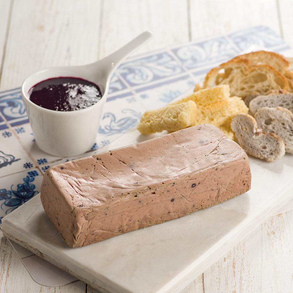 Patê de Foie com Torradinhas e Calda de Frutas Vermelhas