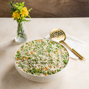 Arroz Byriani (Arroz Basmati- Dill- Cebolinha- Salsa- Cenoura- Ervilha e Cebola Roxa)