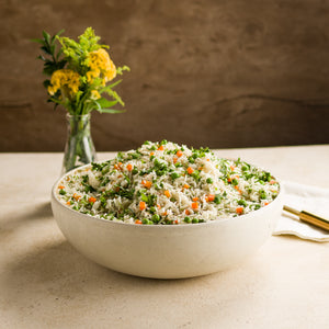 Arroz Byriani (Arroz Basmati- Dill- Cebolinha- Salsa- Cenoura- Ervilha e Cebola Roxa)