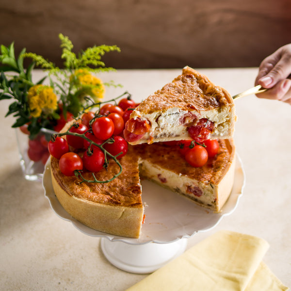 Quiche de Chèvre com Tomatinhos